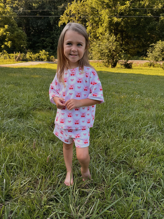 Shorts Set - Checkered Cherry