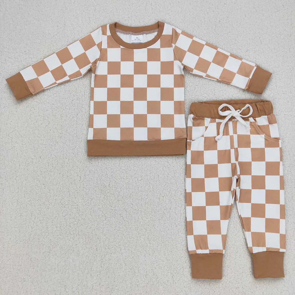 **PREORDER** Tan Checkered Set