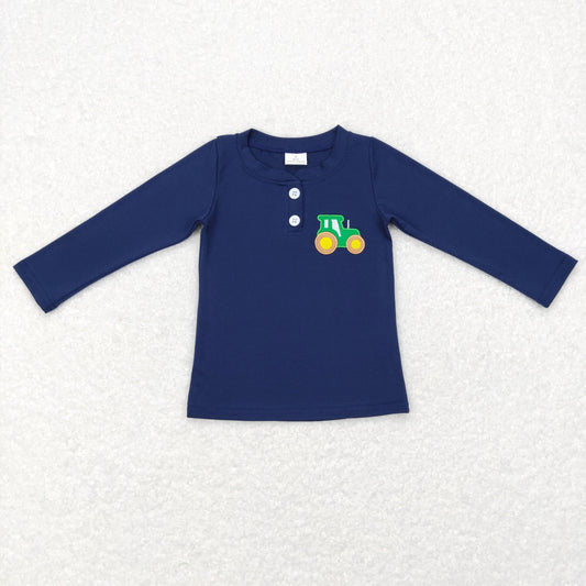**PREORDER** Embroidered Tractor Cotton Shirt