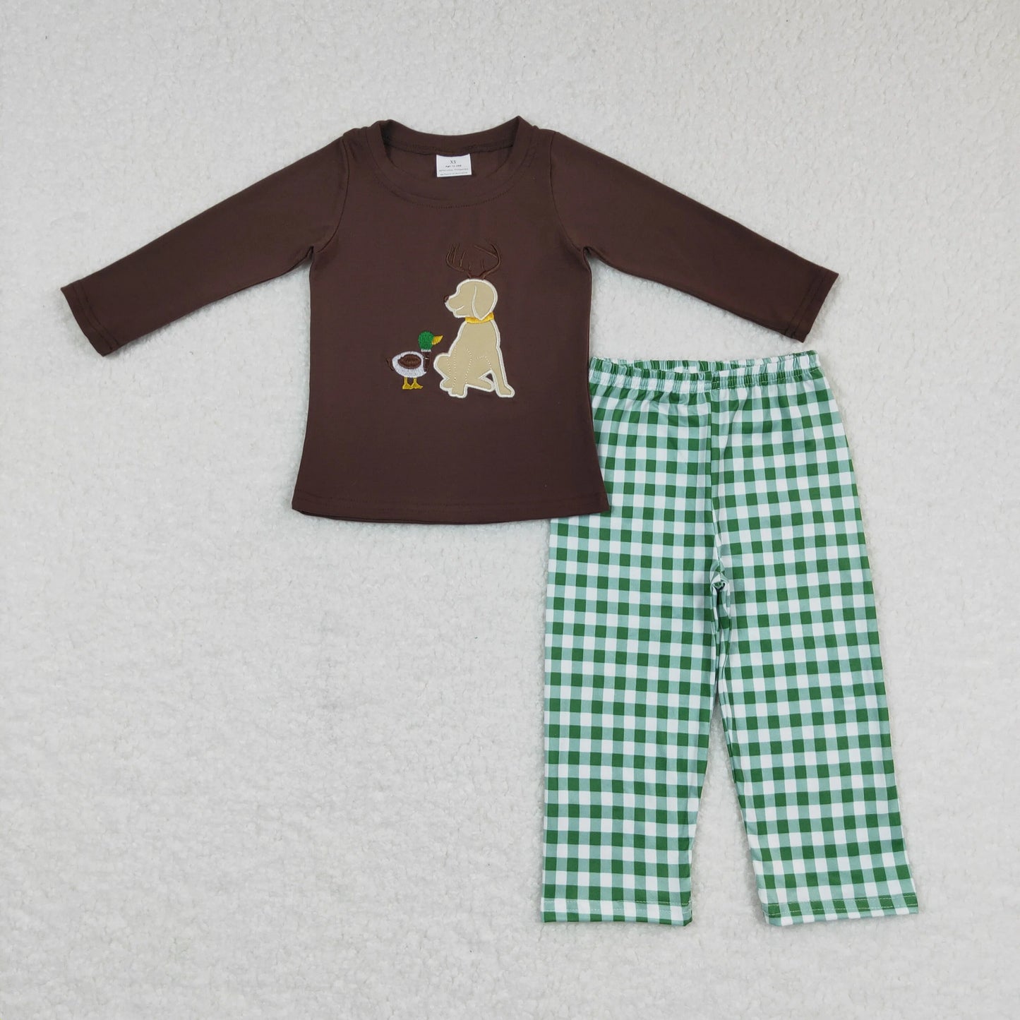 **PREORDER** Embroidered Duck Dog Set