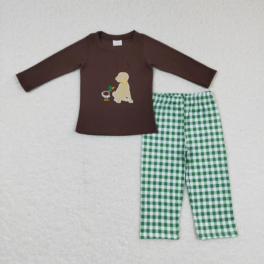 **PREORDER** Embroidered Duck Dog Set